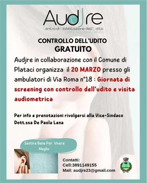 Giornata di screening gratuito dell'udito